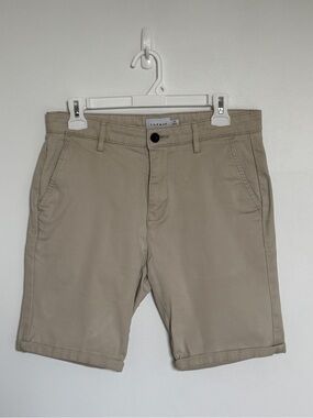 Topman Men's Beige Chino Shorts